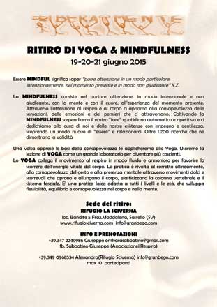 RITIRO DI YOGA & MINDFULNESS